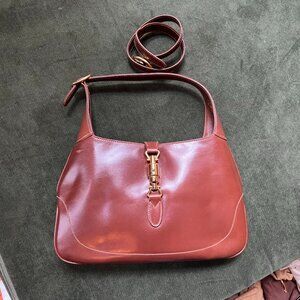 Vintage Gucci Jackie Handbag in Brown Leather